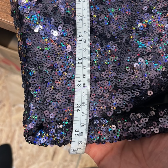 French Connection Sequin Faux Wrap Mini Dress - Picture 10 of 10
